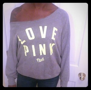 VS Pink off shoulder shirt